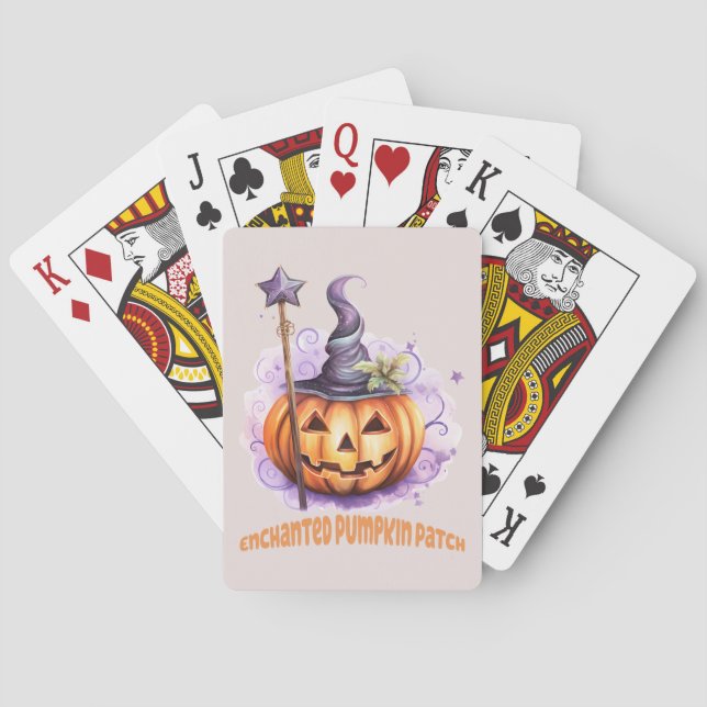 Baraja De Cartas Parche de calabaza encantado (Reverso)