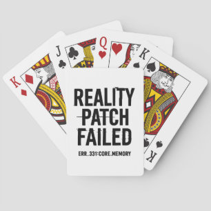 Baraja De Cartas Parche de realidad fallido - Tipografía resplandec