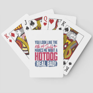 Baraja De Cartas Parece Que El 4 De Julio Me Hace Querer Un Calor