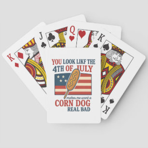 Baraja De Cartas Parece Que El 4 De Julio Me Hace Querer Un Maíz