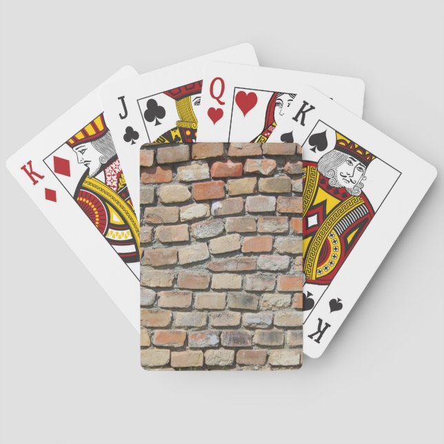 Baraja De Cartas Pared de ladrillo vintage (Reverso)