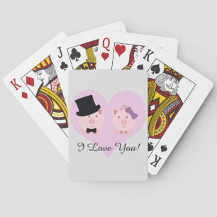 Baraja De Cartas Pareja Cute Pig