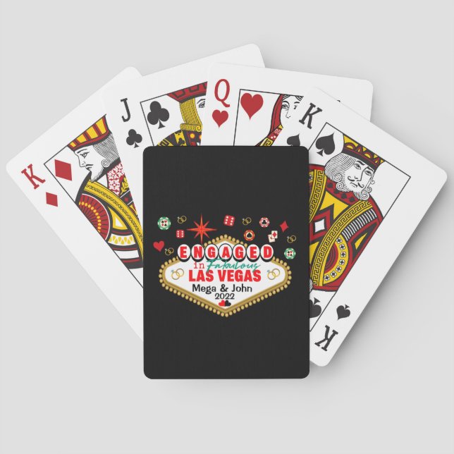 Baraja De Cartas Pareja de celebración de Las Vegas  (Reverso)