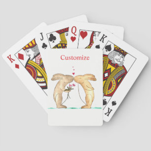 Baraja De Cartas Pareja de conejos besándose Thunder_Cove