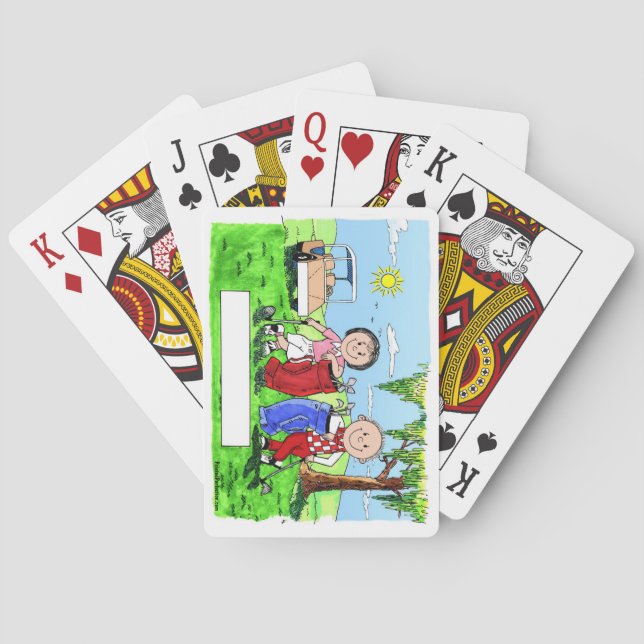 Baraja De Cartas Pareja de golf - Personalizado personalizado (Reverso)