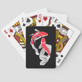 Baraja De Cartas Pareja de koi de japones rojos