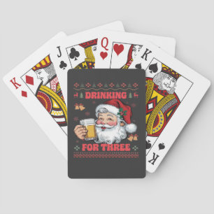 Baraja De Cartas Pareja de Papá Noel Navidad