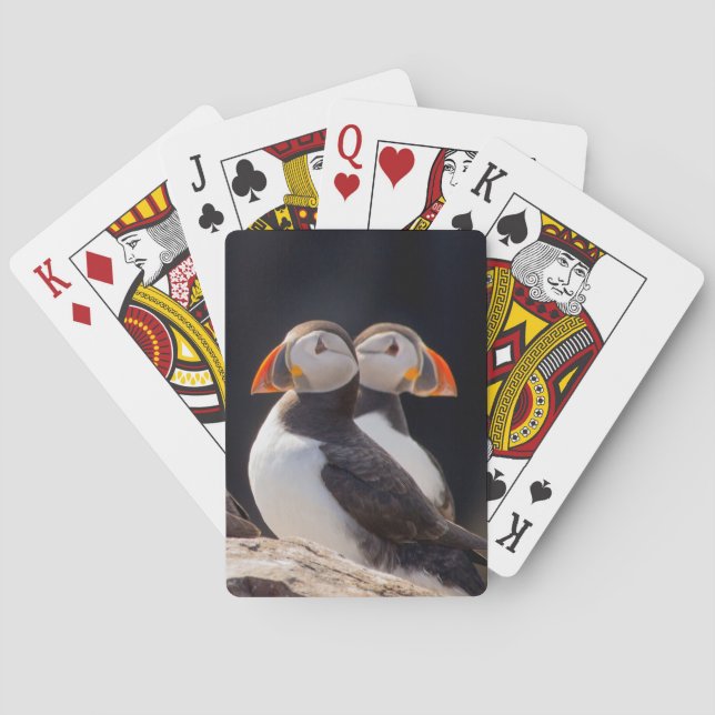 Baraja De Cartas Pareja de Puffins (Reverso)