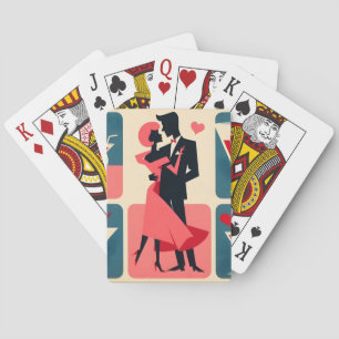 Baraja De Cartas Pareja moderna de baile de San Valentín de mediado