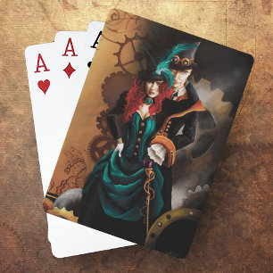 Baraja De Cartas Pareja victoriana Steampunk