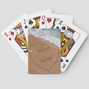 Baraja De Cartas Parejas escritoras de arena de bonito