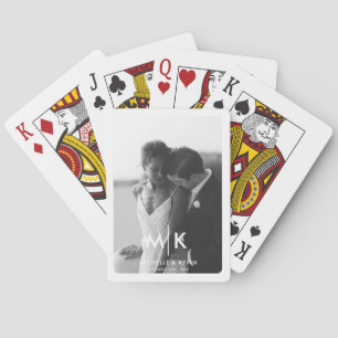 Baraja De Cartas Parejas Iniciales Boda Foto Monograma