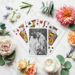 Baraja De Cartas Parejas Iniciales Monograma de fotografía retro<br><div class="desc">personalizar con su propia foto e iniciales; mantenga o quite el borde como desee</div>