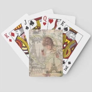 Baraja De Cartas París Francia Bonito Chica Eiffel