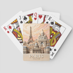 Baraja De Cartas París Francia Europa Moderno Pastel Texturizado Vi
