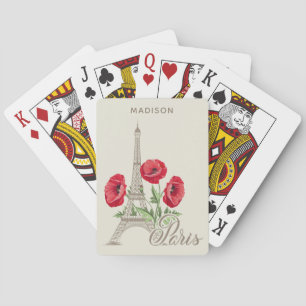 Baraja De Cartas Paris Francia, tarjetas de juego personalizadas