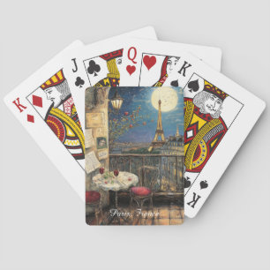 Baraja De Cartas París romántico Francia Ilustración Torre Eiffel