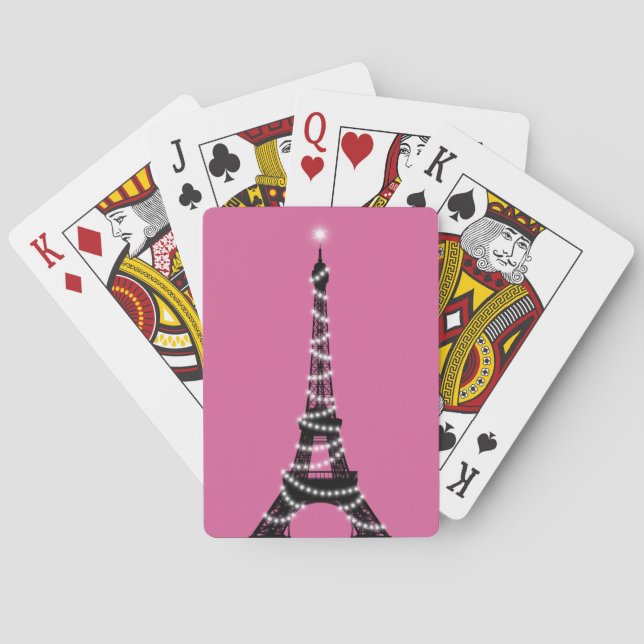 Baraja De Cartas Paris Sparkles Poker Cards fuchsia (Reverso)