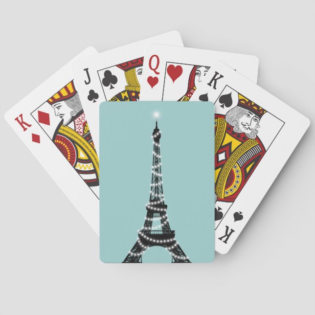 Baraja De Cartas Paris Sparkles Poker Cards turquesa (Reverso)