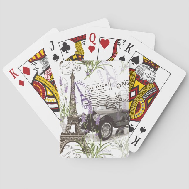 Baraja De Cartas París vintage (Reverso)
