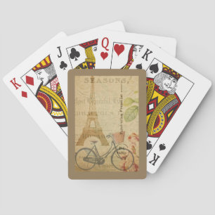 Baraja De Cartas París vintage con Torre Eiffel