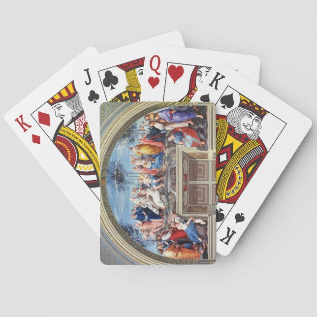 Baraja De Cartas Parnassus y el Disputa, del della S de la estrofa (Reverso)