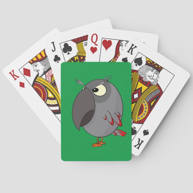 Baraja De Cartas Paro gris africano (Reverso)
