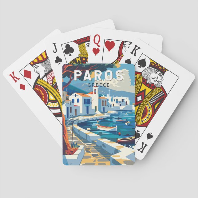Baraja De Cartas Paros Grecia Viaje de arte (Reverso)