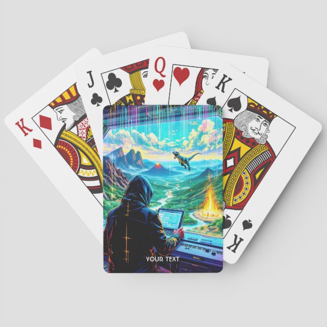 Baraja De Cartas Parque de diversiones fantástico y lindo (Reverso)
