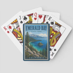 Baraja De Cartas Parque Estatal Emerald Bay Ilustración California