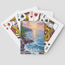 Baraja De Cartas Parque Nacional Acadia | Arte de Viaje Pintura Mai