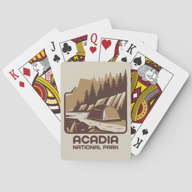 Baraja De Cartas Parque nacional Acadia Camping Adventure (Reverso)