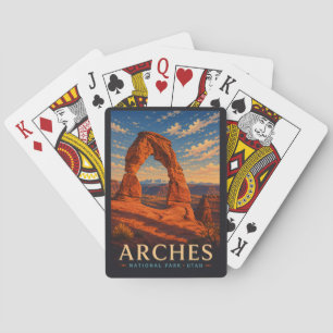Baraja De Cartas Parque Nacional Arches Utah Viajes en Xilografía M