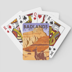 Baraja De Cartas Parque nacional Badlands South Dakota Vintage