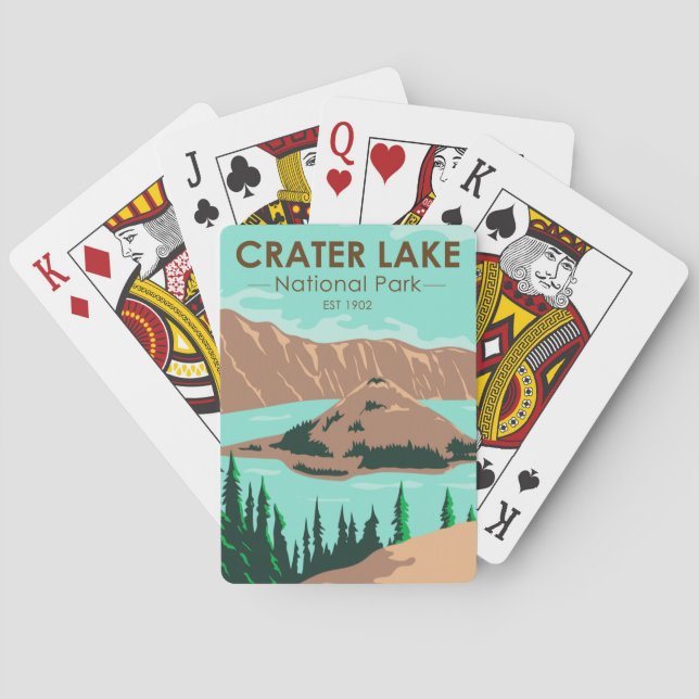 Baraja De Cartas Parque nacional Crater Lake (Reverso)