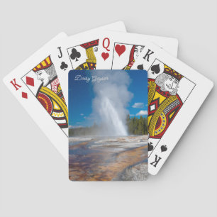 Baraja De Cartas Parque nacional Daisy Geyser Erupting Yellowstone