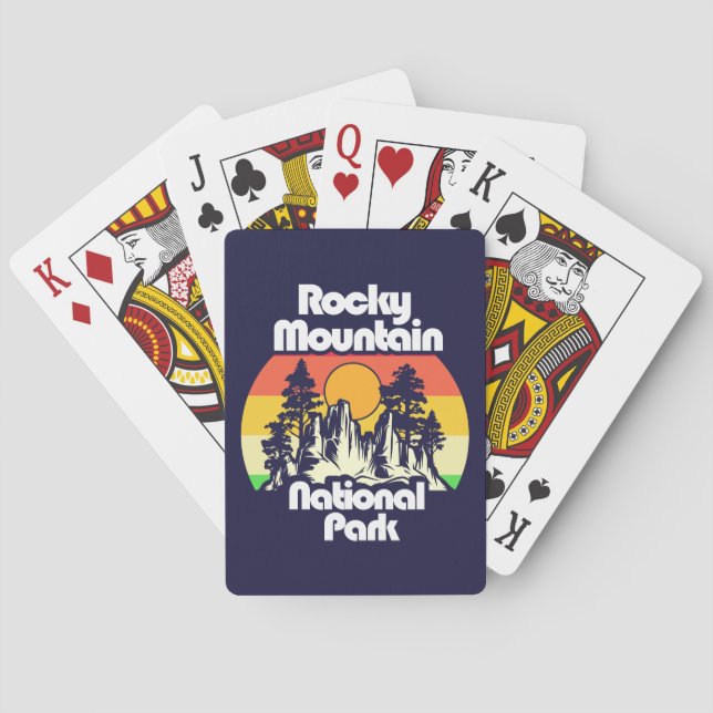 Baraja De Cartas Parque nacional de las Montañas Rocosas (Reverso)