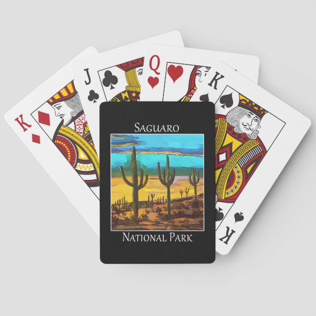 Baraja De Cartas Parque nacional de Saguaro (Reverso)