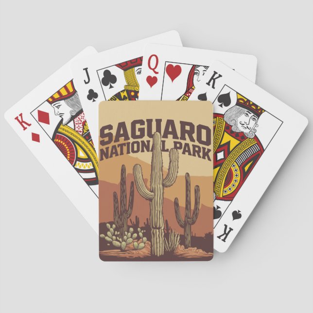 Baraja De Cartas Parque nacional de Saguaro (Reverso)