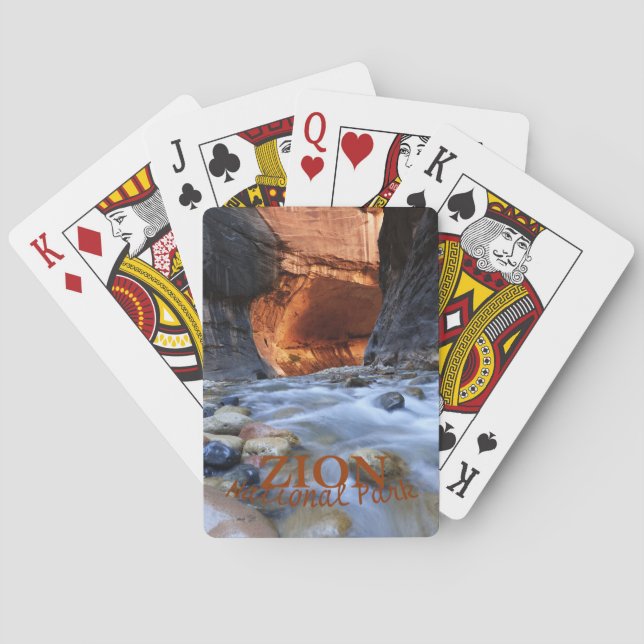 Baraja De Cartas Parque Nacional de Zion, Utah, Los Narrows, (Reverso)