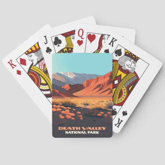 Baraja De Cartas Parque Nacional Death Valley Poppies California (Reverso)
