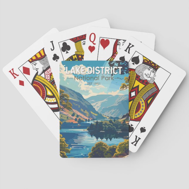 Baraja De Cartas Parque nacional del distrito de los lagos Inglater (Reverso)