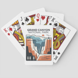 Baraja De Cartas Parque nacional del Gran Cañón Ilustracion abstrac