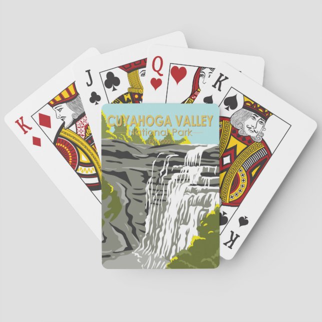 Baraja De Cartas Parque nacional del Valle de Cuyahoga (Reverso)