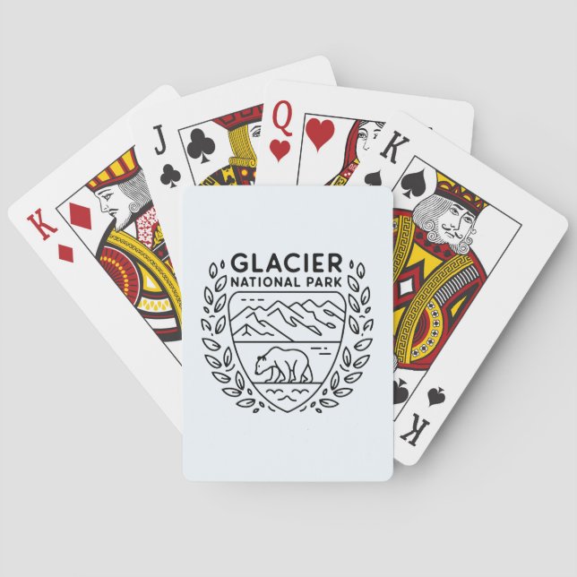 Baraja De Cartas Parque nacional Glacier Emblem (Reverso)