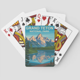 Baraja De Cartas Parque nacional Gran Teton Paisaje Arte de viajes