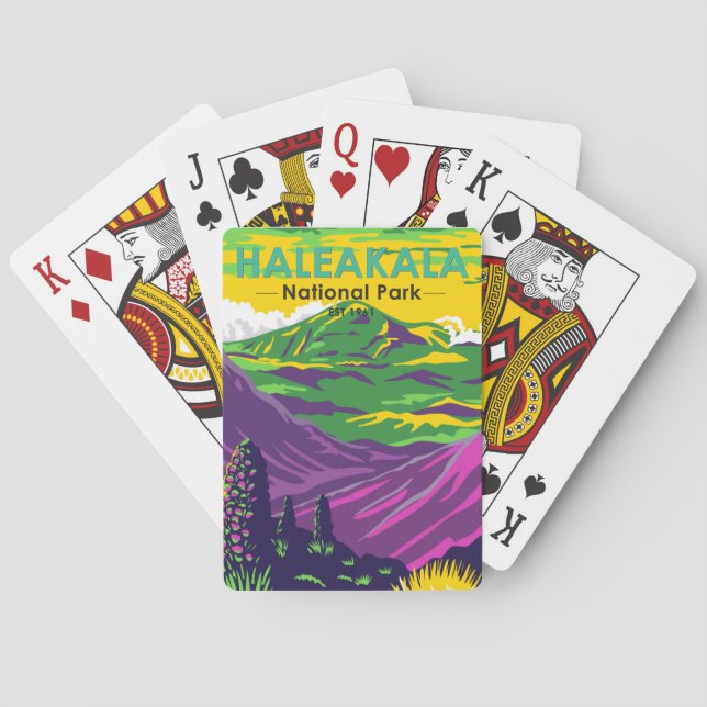 Baraja De Cartas Parque nacional Haleakala (Reverso)