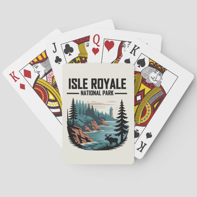 Baraja De Cartas Parque nacional Isle Royale (Reverso)