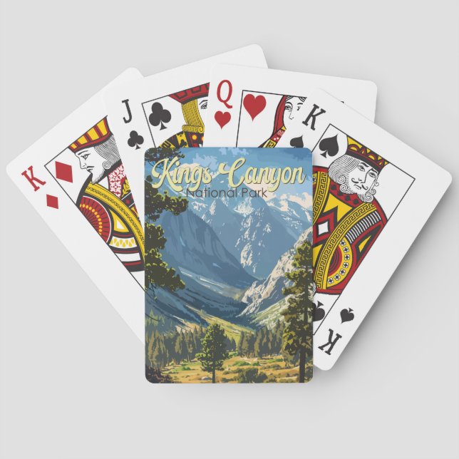 Baraja De Cartas Parque nacional Kings Canyon Ilustracion Viajes Ar (Reverso)