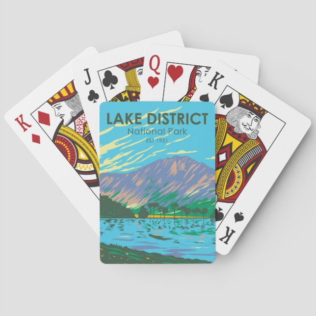 Baraja De Cartas Parque nacional Lake District (Reverso)